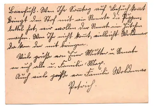 Postkarte Bahnpost Grosspostwitz Obercunewalde Oberlausitz 1933 