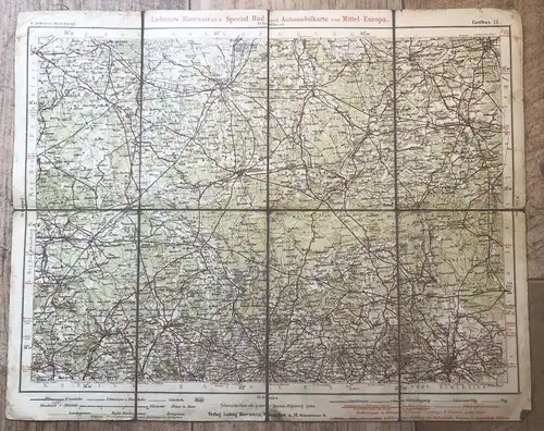 Alte Landkarte Ravenstein Cottbus Peitz Sommerfeld Mittel Europa