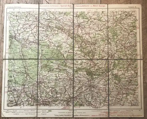 Alte Landkarte Ravenstein Liegnitz Freystadt Mittel Europa