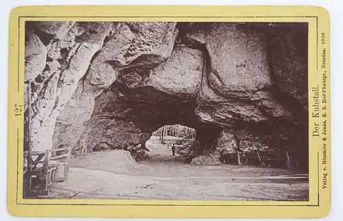 CDV Foto Kuhstall Sächsische Schweiz um 1900 Römmler u Jonas 