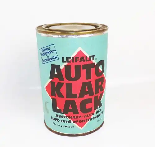 Leifalit Auto Klarlack Dose Akydharz Autolack DDR Garage Deko Oldtimer