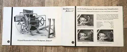 Altes Heft Die original Raussendorf Strohpresse