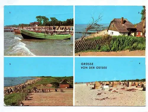 Ak Grüsse von der Ostsee Zingst Ahrenshoop Dierhagen Perow