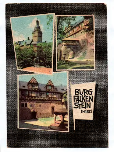 Ak Staatl Museum Burg Falkenstein Harz DDR 1967 Gesamtansicht Südseite