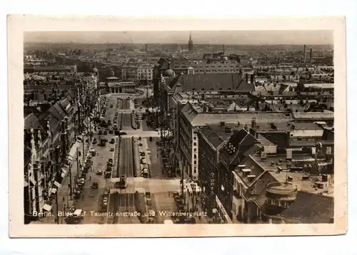 Ak Berlin Blick auf Tauentzienstraße und Wittenberplatz Echtfoto