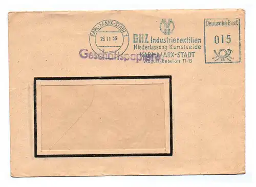 Geschäftspapiere 1956 DHZ Industrietextilien DDR Karl Marx Stadt