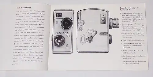 Prospekt Pentaka 8B Kamera DDR 1961 