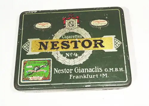 Nestor Gianaclis Frankfurt Main Blechdose Zigarettendose um 1910