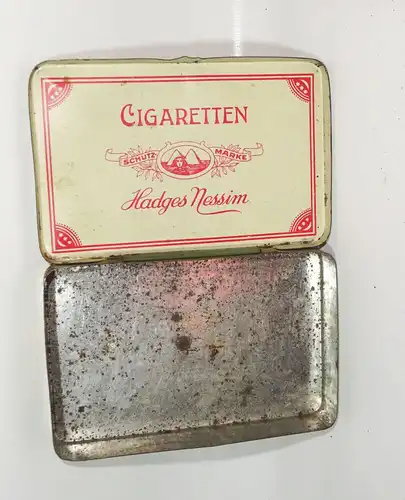 Alte Zigarettendose Hadges Nessim Ogira Cigaretten Metalldose 1910er