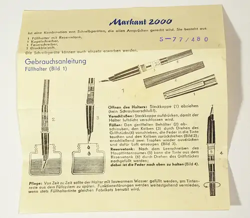 Markant K2000 Kugelschreiber Etui DDR Kuli