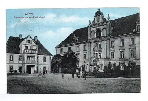 Ansichtskarte Wohlau Schlesien Piastenschloss Landratsamt 1904