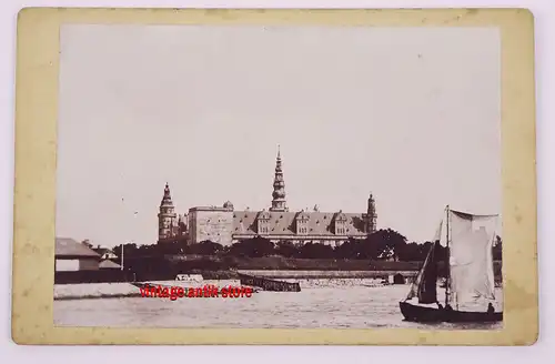 Kabinettfoto Schloss Kronborg Dänemark 1897 Fotografie