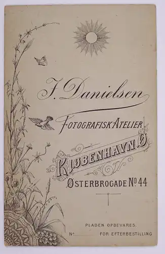 Kabinettfoto Englische Kirche Kopenhagen Dänemark um 1895