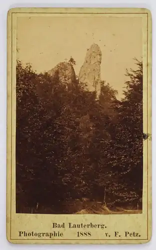 CDV Foto Bad Lauterberg 1888 Harz Fotografie