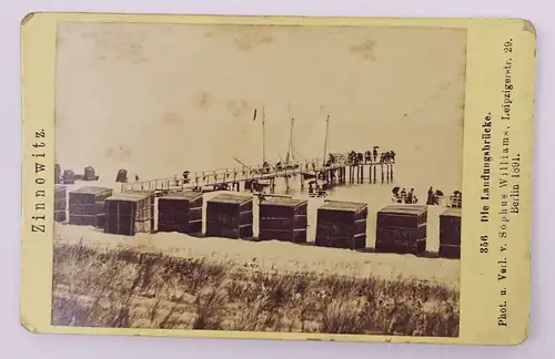 Fotografie Zinnowitz Die Landungsbrücke Sophus Williams Berlin 1891 CDV