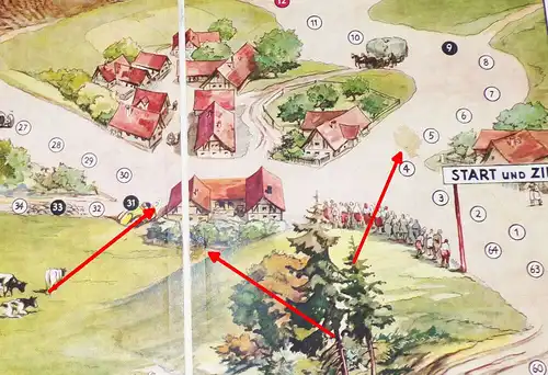 SiSi Spiel Gelände Prüfungsfahrt 2 mal um Dippelsdorf 1950er 