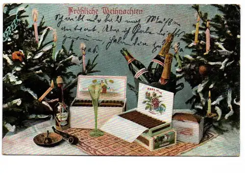 Litho Ak Gabentisch Weihnachten 1907 Ansichtskarte Postkarte
