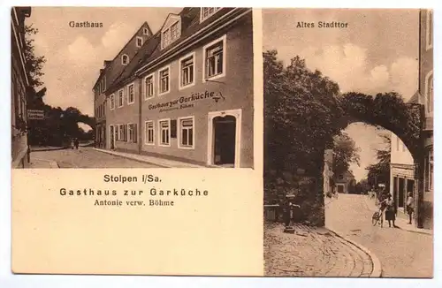 Ak Gasthaus zur Garküche Stolpen Sachsen 1910er