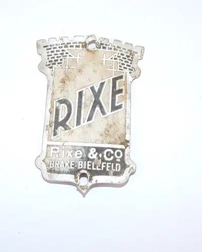 Rixe und Co Brake Bielefeld altes Fahrrad Steuerkopfschild Oldtimer