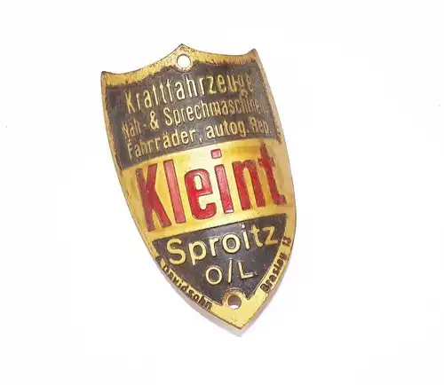 Altes Steuerkopfschild Kleint Sproitz Quitzdorf am See  Fahrrad Kraftfahrzeuge 1