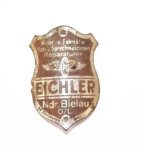 Altes Fahrrad Schild Eichler Nieder Bielau Bielawa Dolna Schlesien 1930er Oldtim