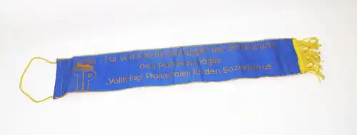 JP Wimpel Pionierauftrag Vollbringt Pioniertaten für den Sozialismus DDR Leistun