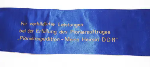 DDR Wimpel JP vorbildliche Leistungen Pionierauftrag  Meine Heimat DDR