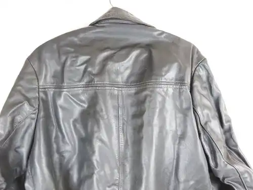DDR Herren Mantel Ledermantel  Größe 53 Nikartor Grau Vintage