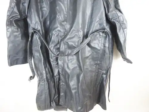 DDR Herren Mantel Ledermantel  Größe 53 Nikartor Grau Vintage