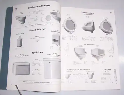 Katalog 1929 Hartsteingutwaren Zeppernick & Hartz Dresden Waschbecken Klosetts !