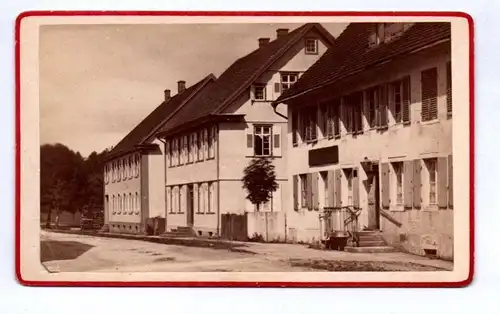 CDV Foto Häuser in Königsfeld um 1870 