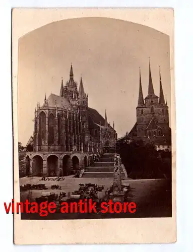 CDV Foto Erfurt Dom um 1880 Fotografie