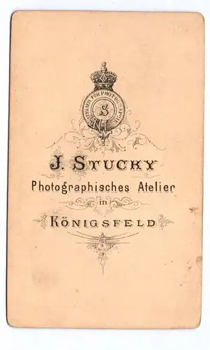 CDV Fotografie Königsfeld Strasse Personen 1880er Stucky Foto