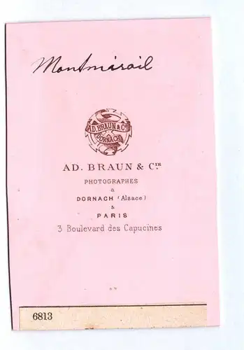 CDV Fotografie Montmirail 1880 Braun u Cie Dornach Paris Frankreich 