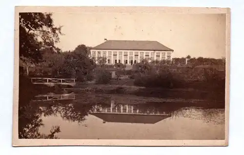 CDV Foto Schloss Ebersdorf Saalburg Gartenhaus um 1880