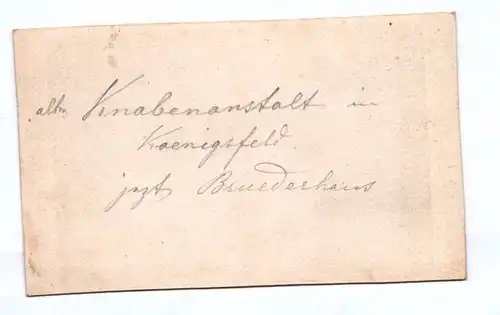 Foto Knabenanstalt Königsfeld Brüderhaus um 1880 CDV