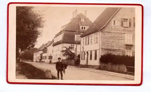 CDV Foto Strasse in Königsfeld Junge Wohnhaus um 1870