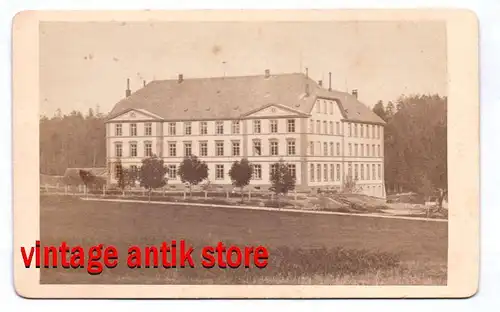 CDV Foto Herrnhut Gebäude um 1870 Oberlausitz 