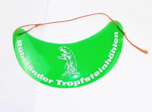 DDR Cap Sonnenvisor Rübeländer Tropfsteinhöhlen Grün Reklame Sammler 