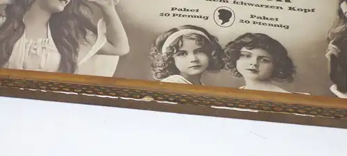 Schwarzkopf Shampoo Werbe Druck Bilderrahmen 1930er Reklame Sammler