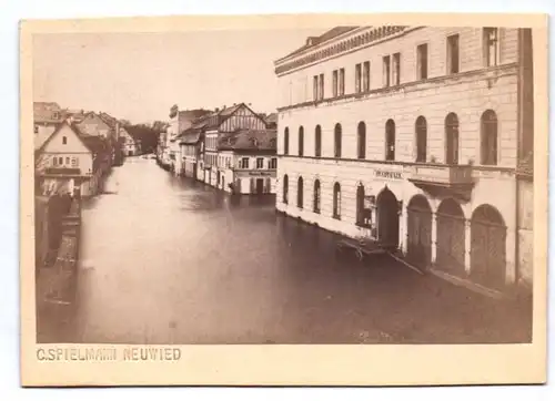CDV Foto Neuwied Hochwasser Fotografie um 1880 