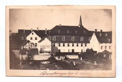 CDV Foto Neuwied wohl Abtei Rommersdorf Schwesterngarten u Saal 1870er