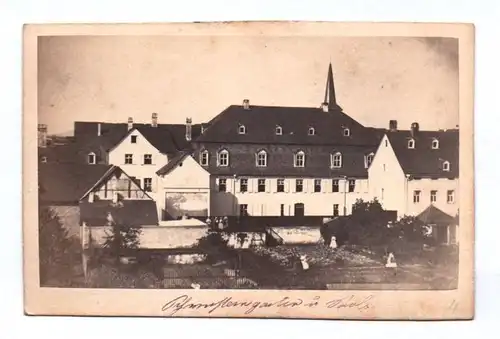 CDV Foto Neuwied wohl Abtei Rommersdorf Schwesterngarten u Saal 1870er 