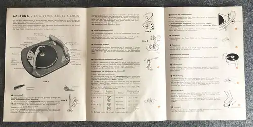 Alter Prospekt TW 562 S Stero Plattenwechsler Telefunken 1959