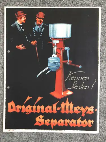 Alter Prospekt Original Meys Separator Maschinen