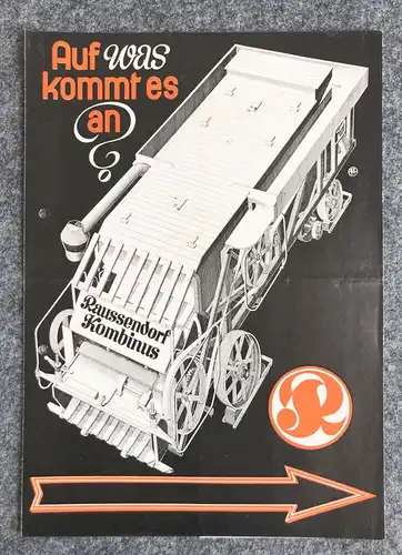 Hermann Raussendorf Singwitz Bautzen alter Prospekt Landmaschinen Kombinus