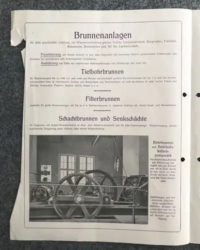 Originaler Prospekt 1913 Brunnenanlagen 50 Jahre Wasserbeschaffung Nordhausen