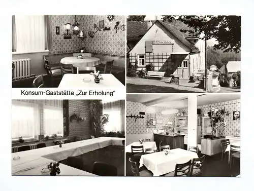 Ak Konsum Gaststätte Zur Erholung Oberhain DDR