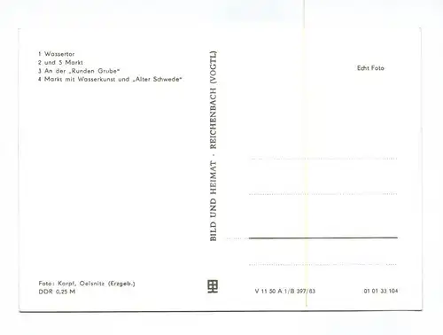 Ak Wismar DDR 1983 Wassertor Markt Runde Grube  