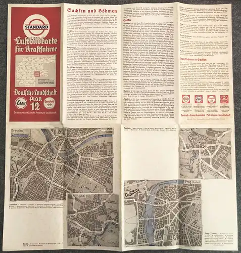 Landkarte Deutsche Landschaft Standard Plan 12 Luftbildkarte für Kraftfahrer